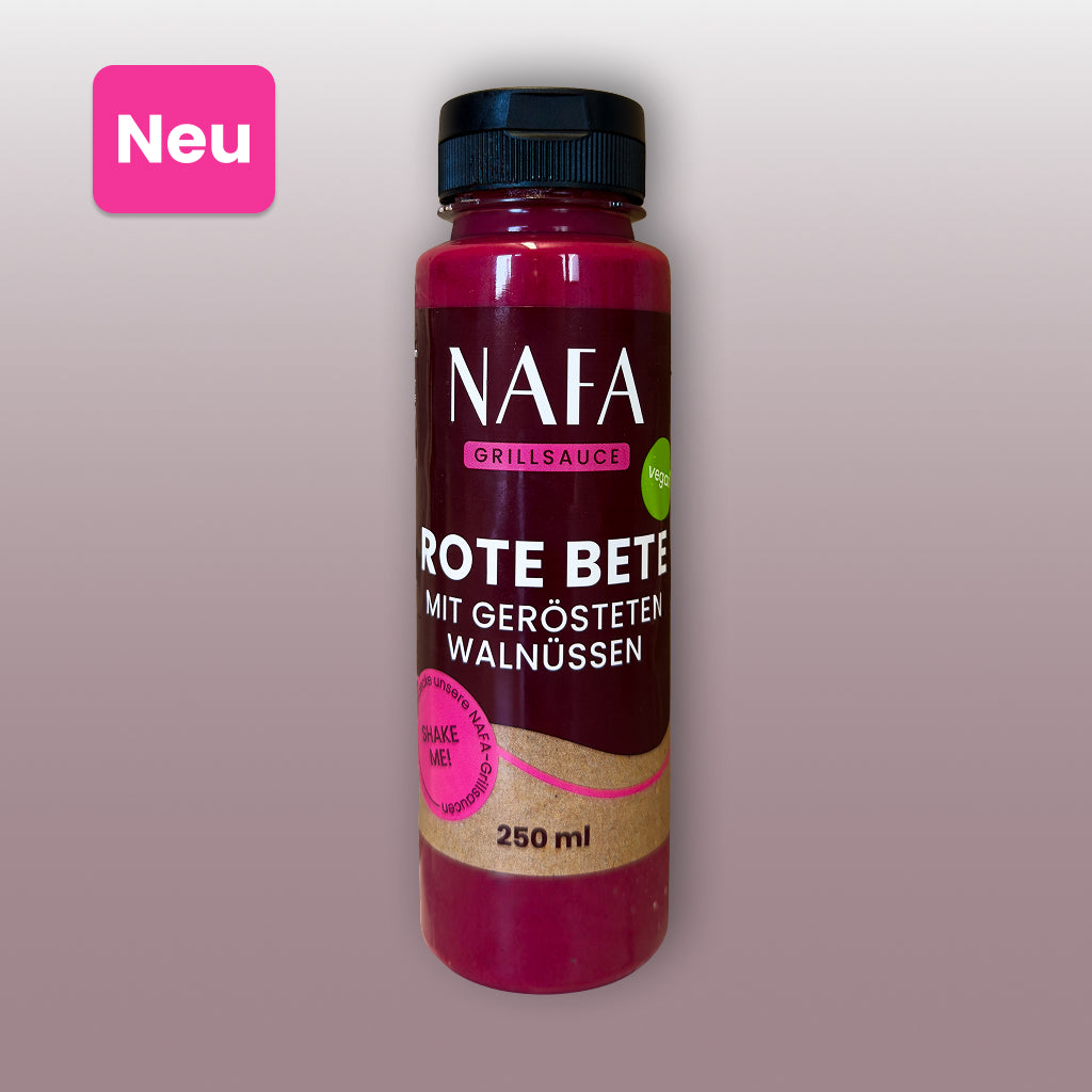 Grillsauce Rote Bete mit gerösteten Walnüssen